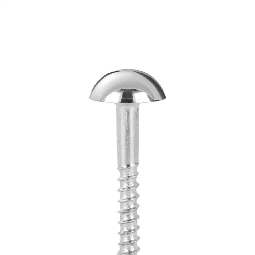Slotted Round Mirror Screw Pack - 4.25 cm 0.4 cm