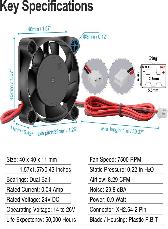 USB Blower Fan - 2Pcs 40mm