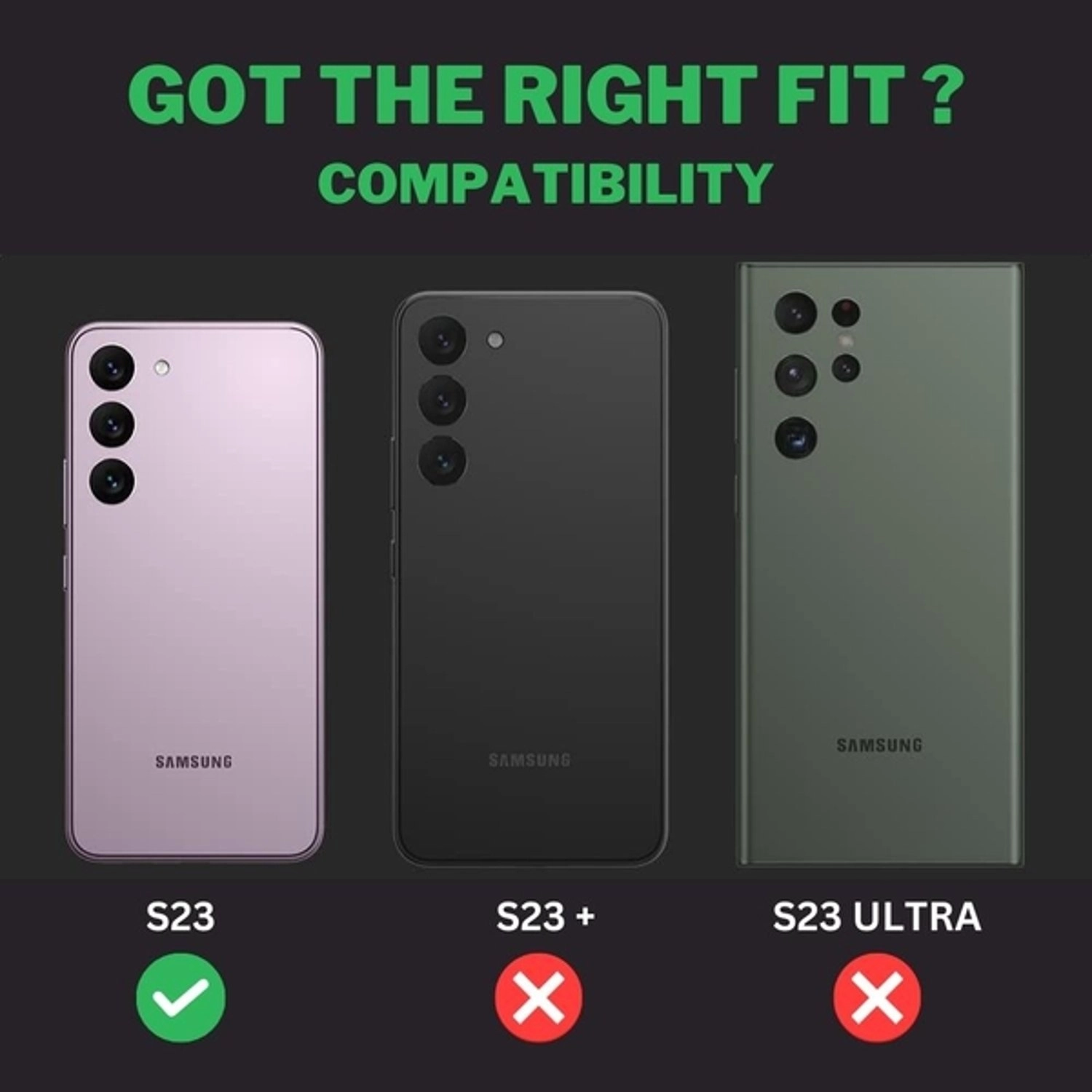 Case Screen Protector for Samsung Galaxy S23