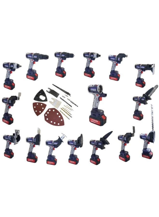 makute 12 in 1 Multifunctional Cordless Tool Set - 4.0Ah 20V