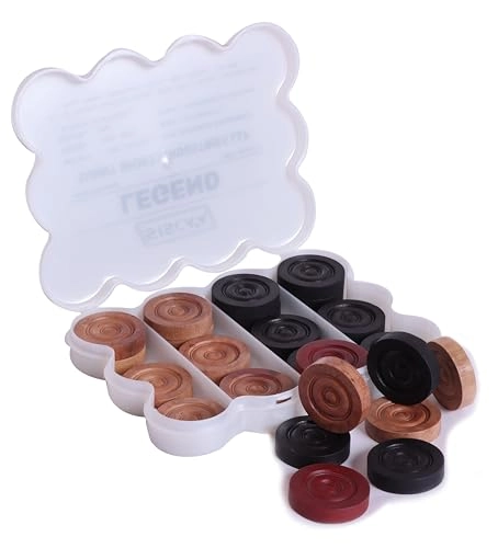 SISCAA Carrom Coin - 24 Coins Rosewood