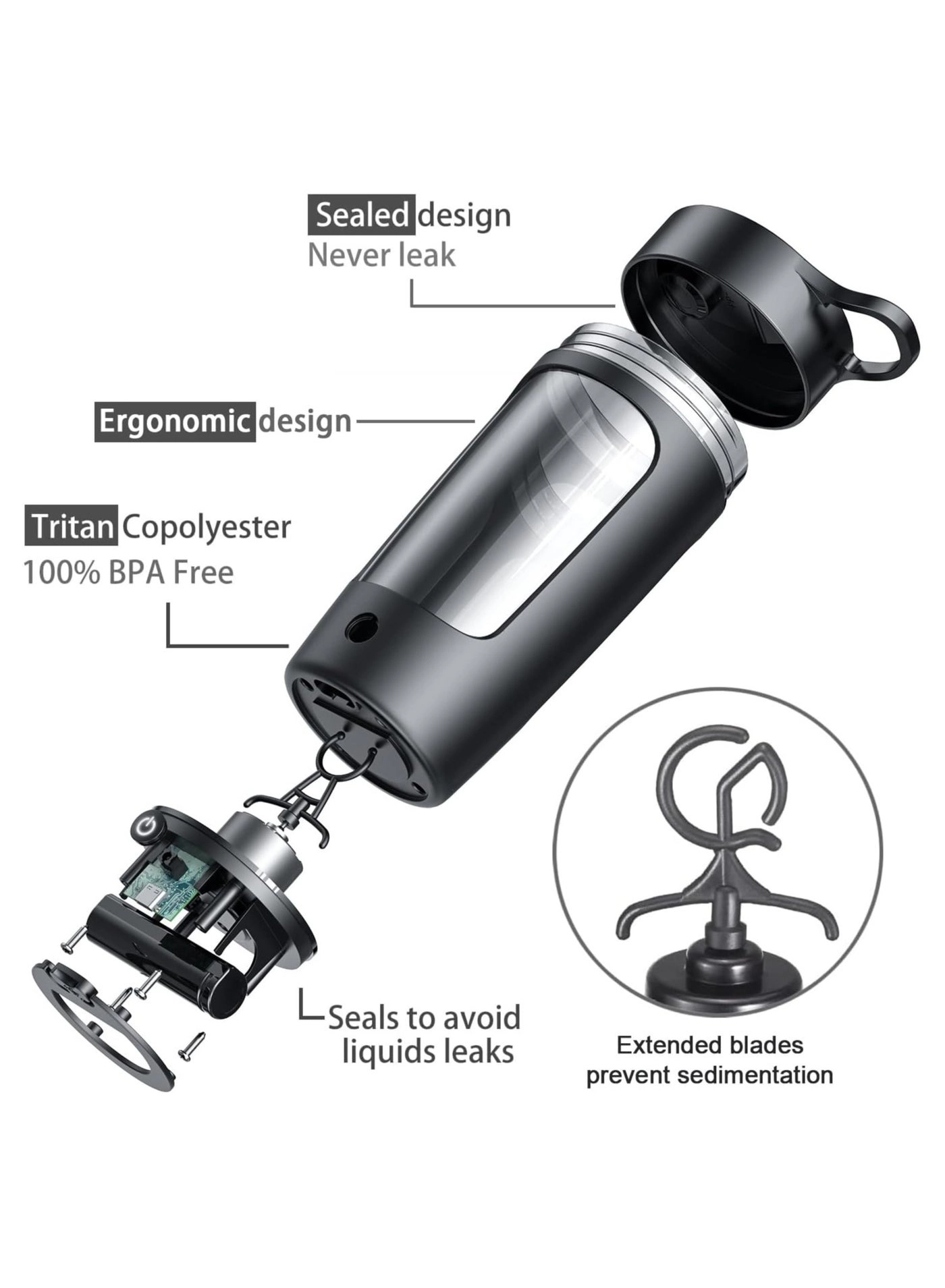 Shaker Bottle - Electric Tritan 650 ml