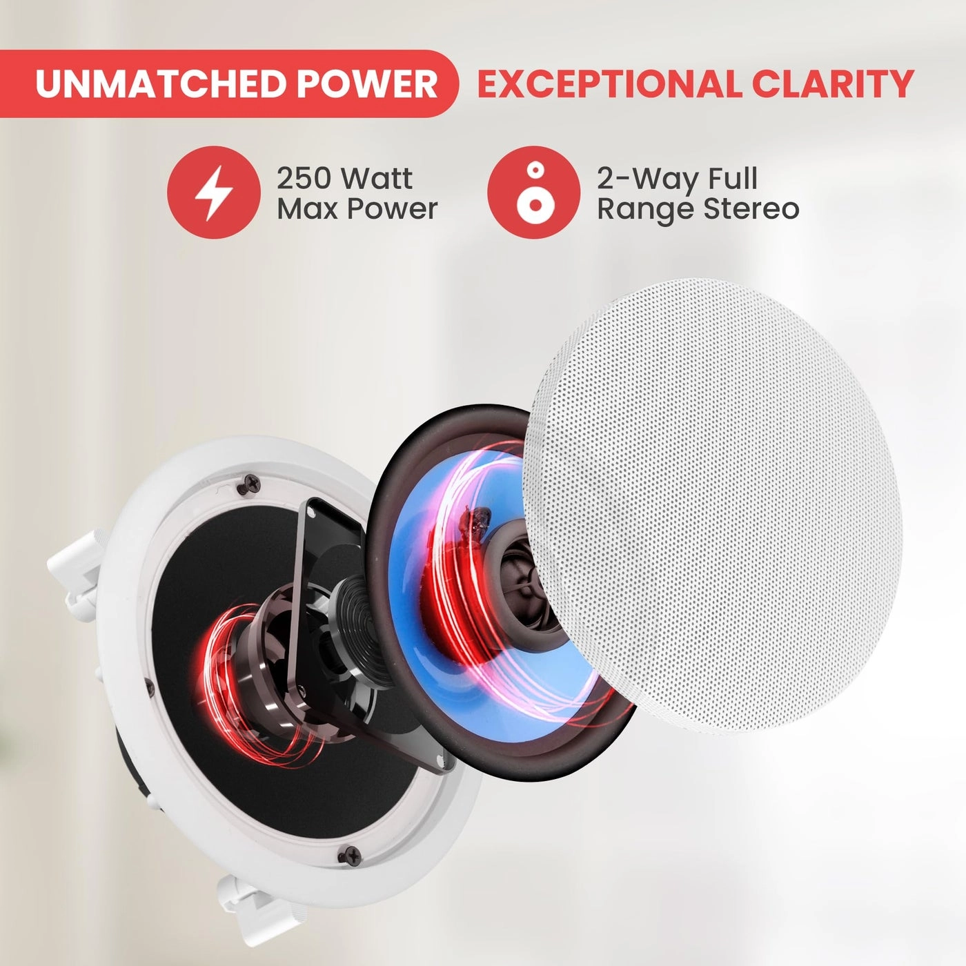 InWall InCeiling Speakers - 125W