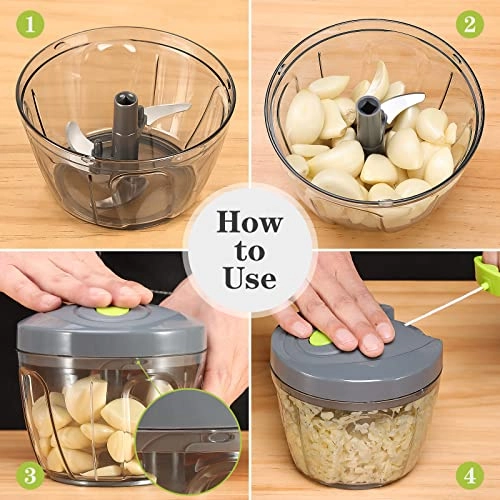 Manual Food Chopper - 650ML 3 blades