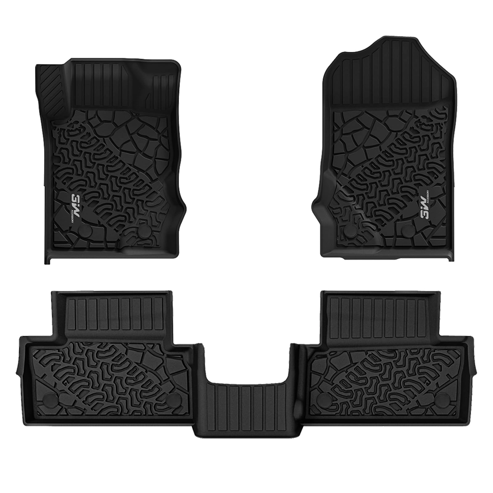 3W Auto Accessory Inc Floor Mats - Ford Bronco 2 Door 2021-2025 2026
