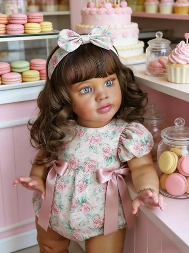 Pippa Reborn Baby Doll - 26 inch Cotton Vinyl Hand-rooted Curly Hair Ages 3+