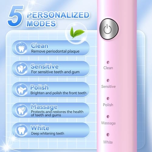 J40 - Sonic 5 Modes 6 Brush Heads