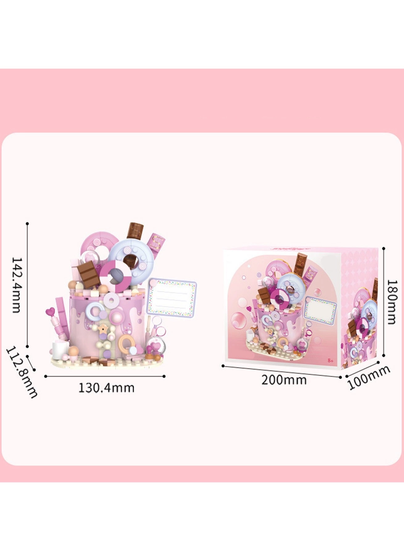 Bubble Cake Model Set - Pink Building Blocks