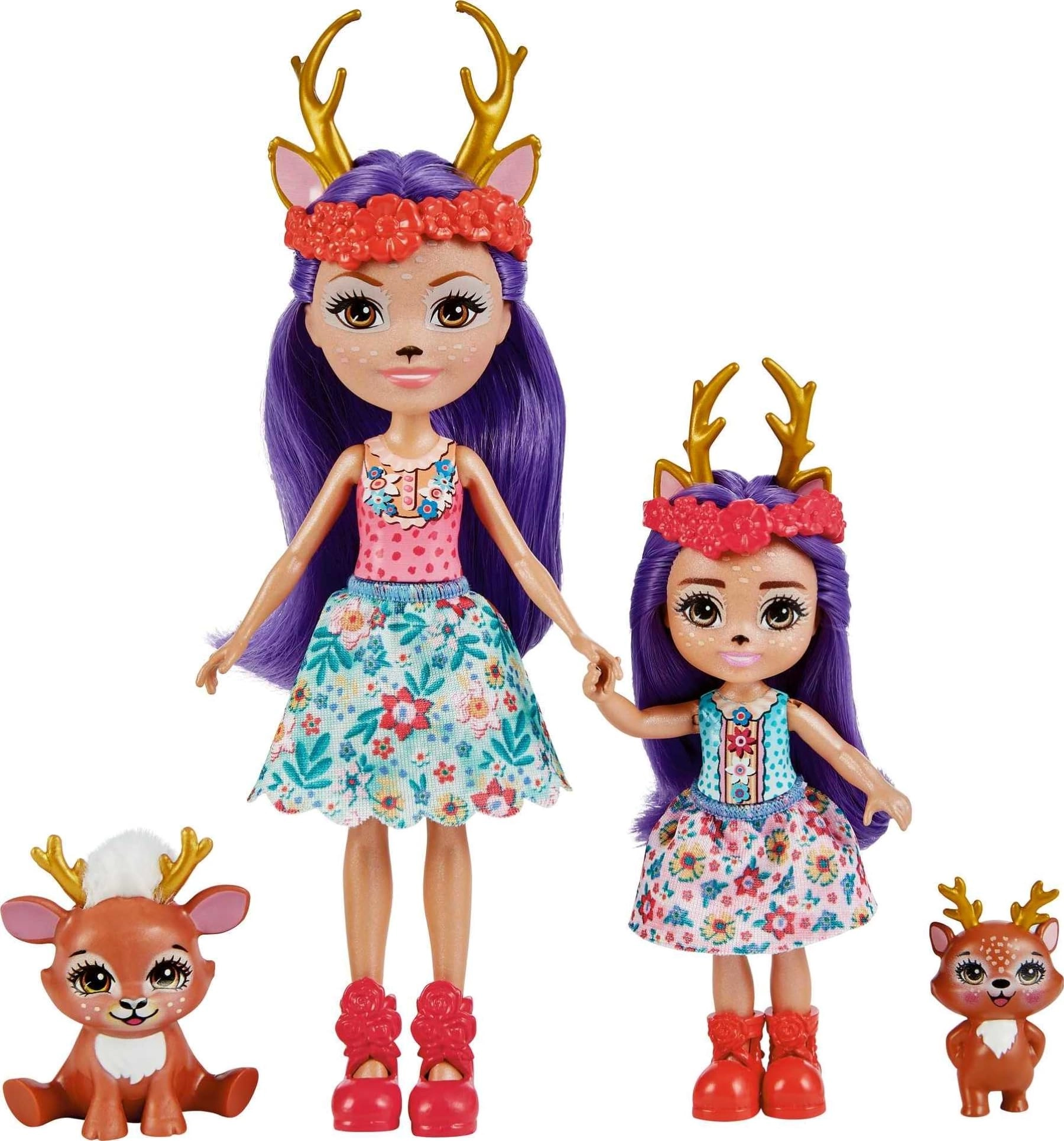 Mattel Danessa Mini Doll - 15 cm Deer + Danetta Mini Doll - 10 cm