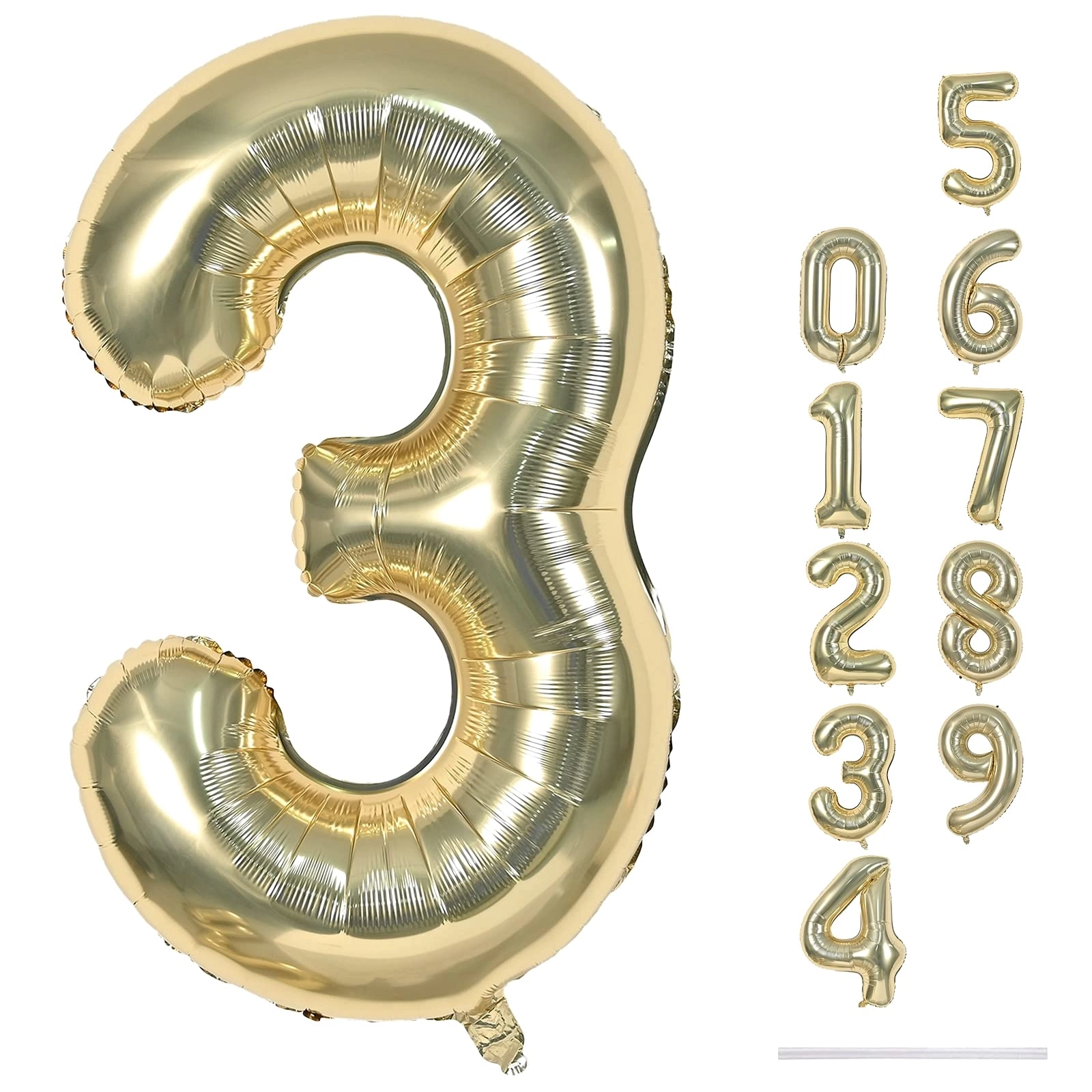lingqiang Number 3 Balloon - 1.0 Count Anniversary Baby Shower Birthday