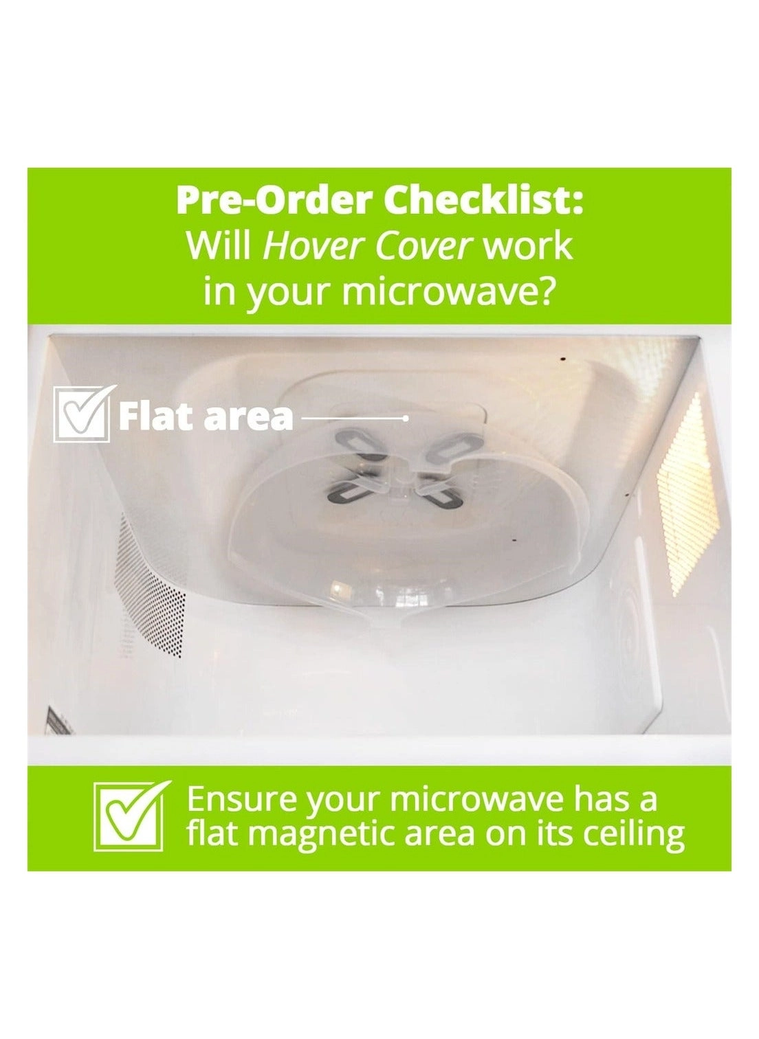 Magnetic Microwave Cover - Clear Anti-Splatter Steam Vents
