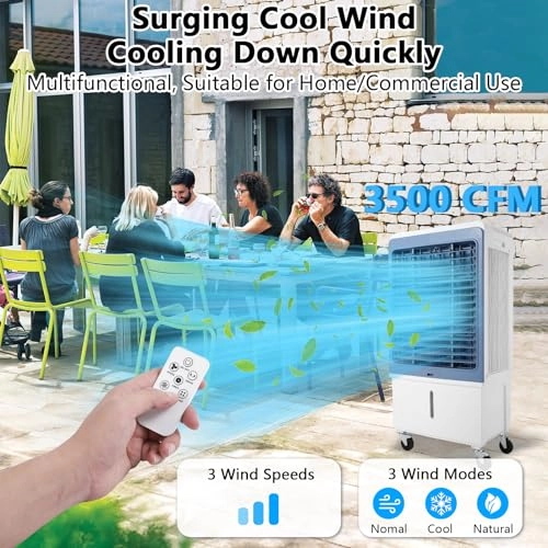 Evaporative Air Cooler - 3500 CFM 13.2 Gallon