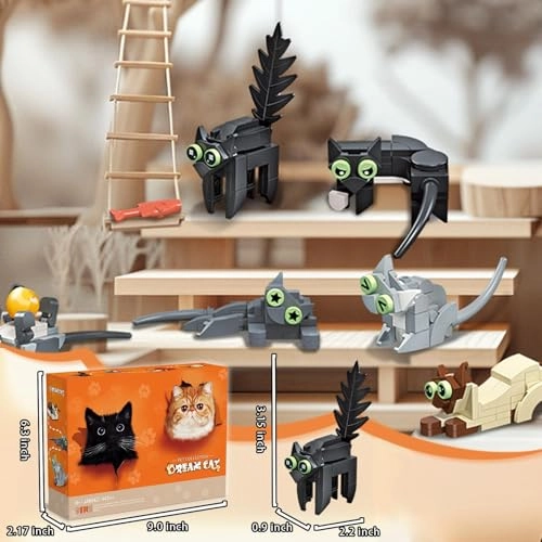 Cats Building Blocks - 9 unique cat models 443 pcs