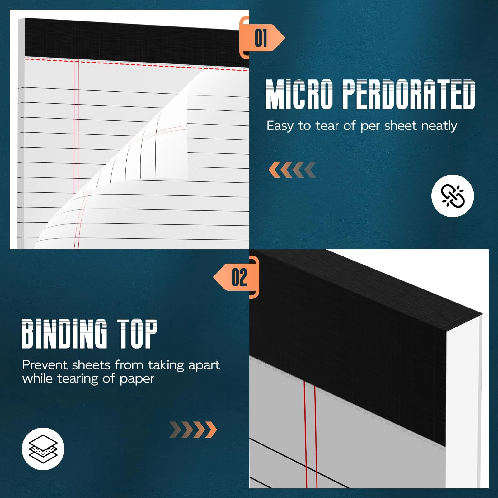 Legal Pad 8.5 x 11 Softcover - Lined 30 Sheets