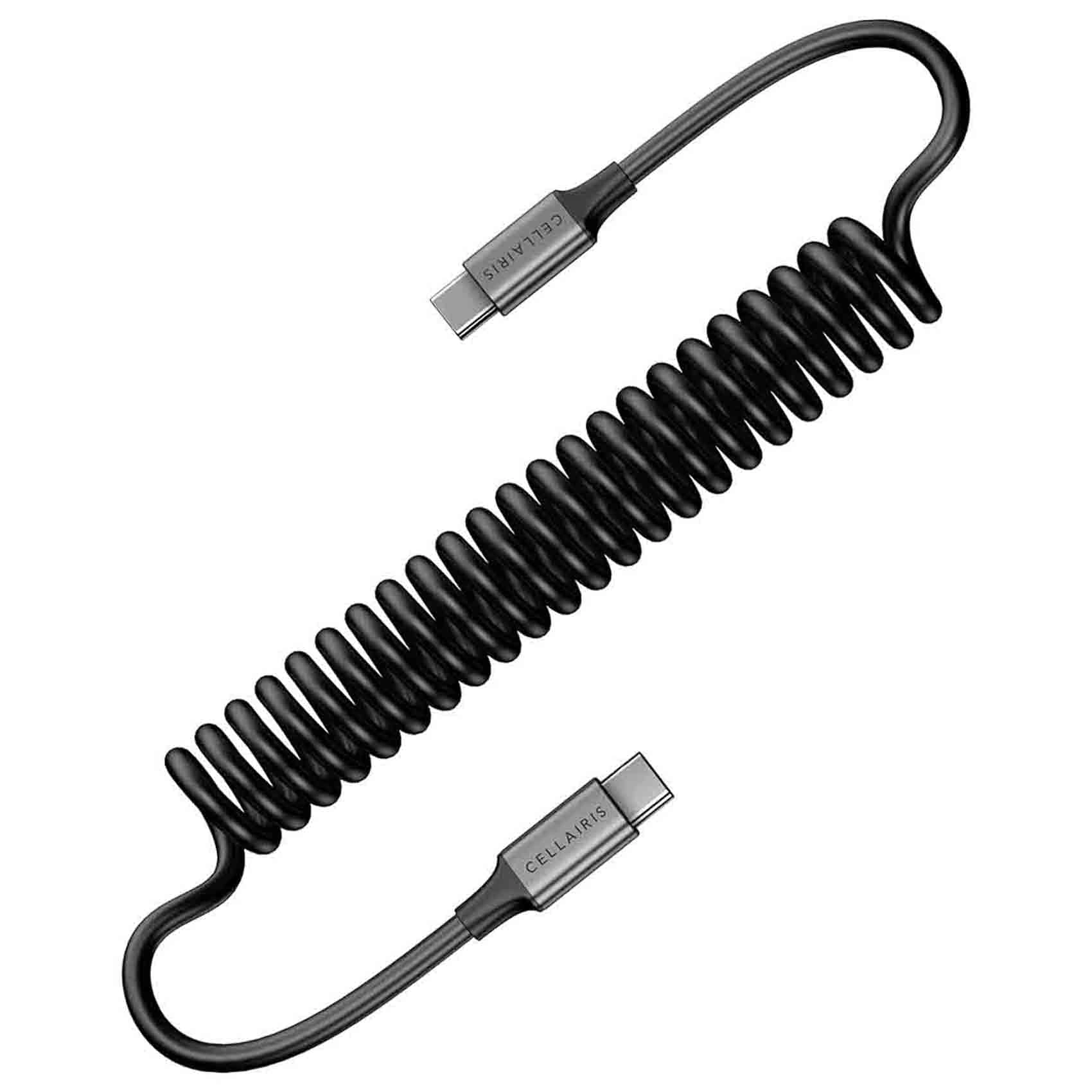 Cellairis Spring Cable 60W USB-C to USB-C 2m Coiled