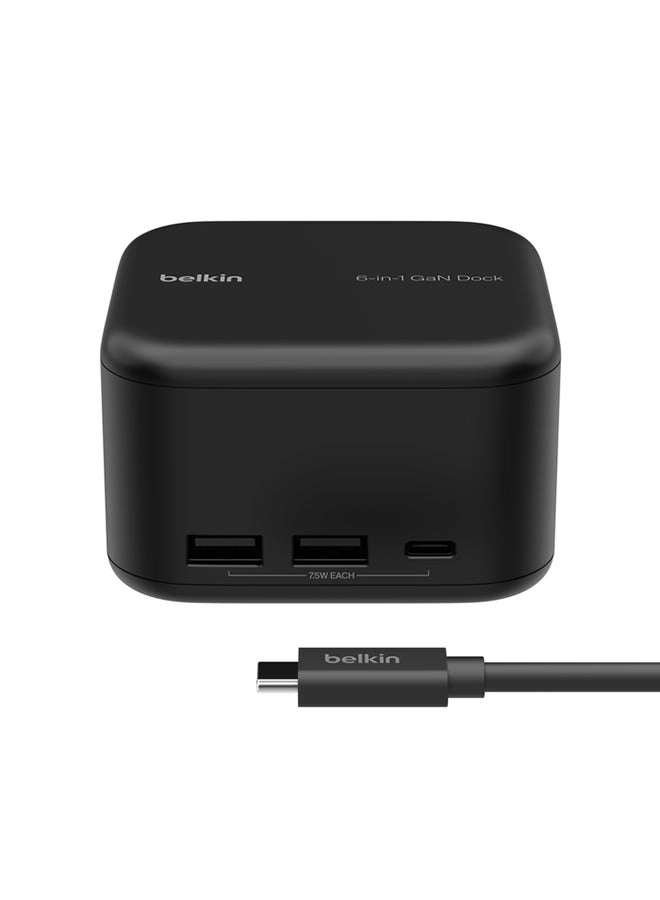 Belkin Connect USB-C 6-in-1 Core GaN Dock - 130W Black