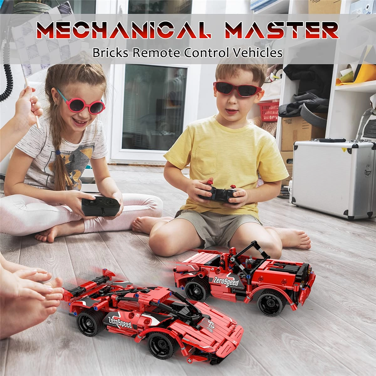 2 in 1 Remote Control Racing Car Building Blocks - STEM Engineering Construction Toy