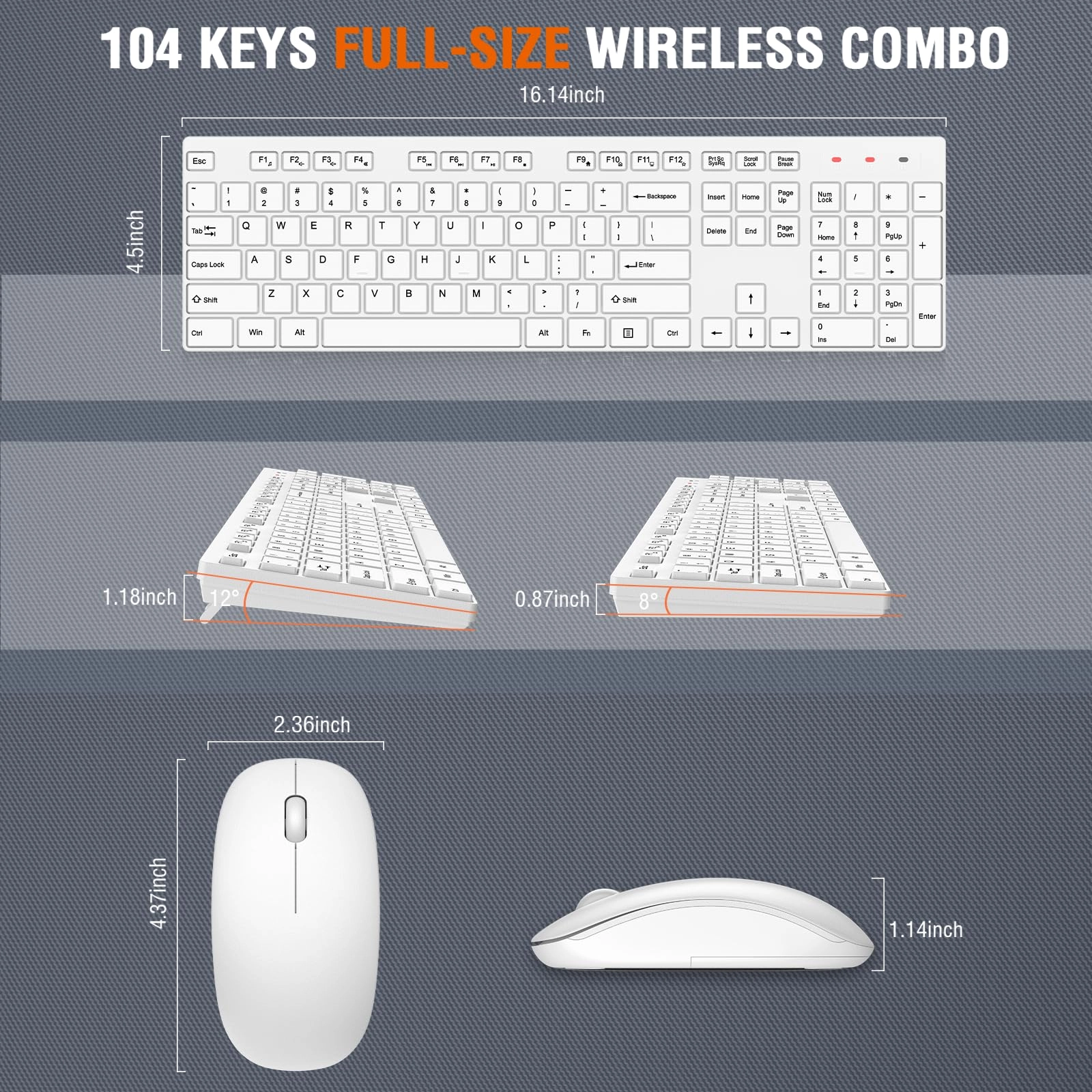 Keyboard and Mouse Combo - QWERTY Wireless