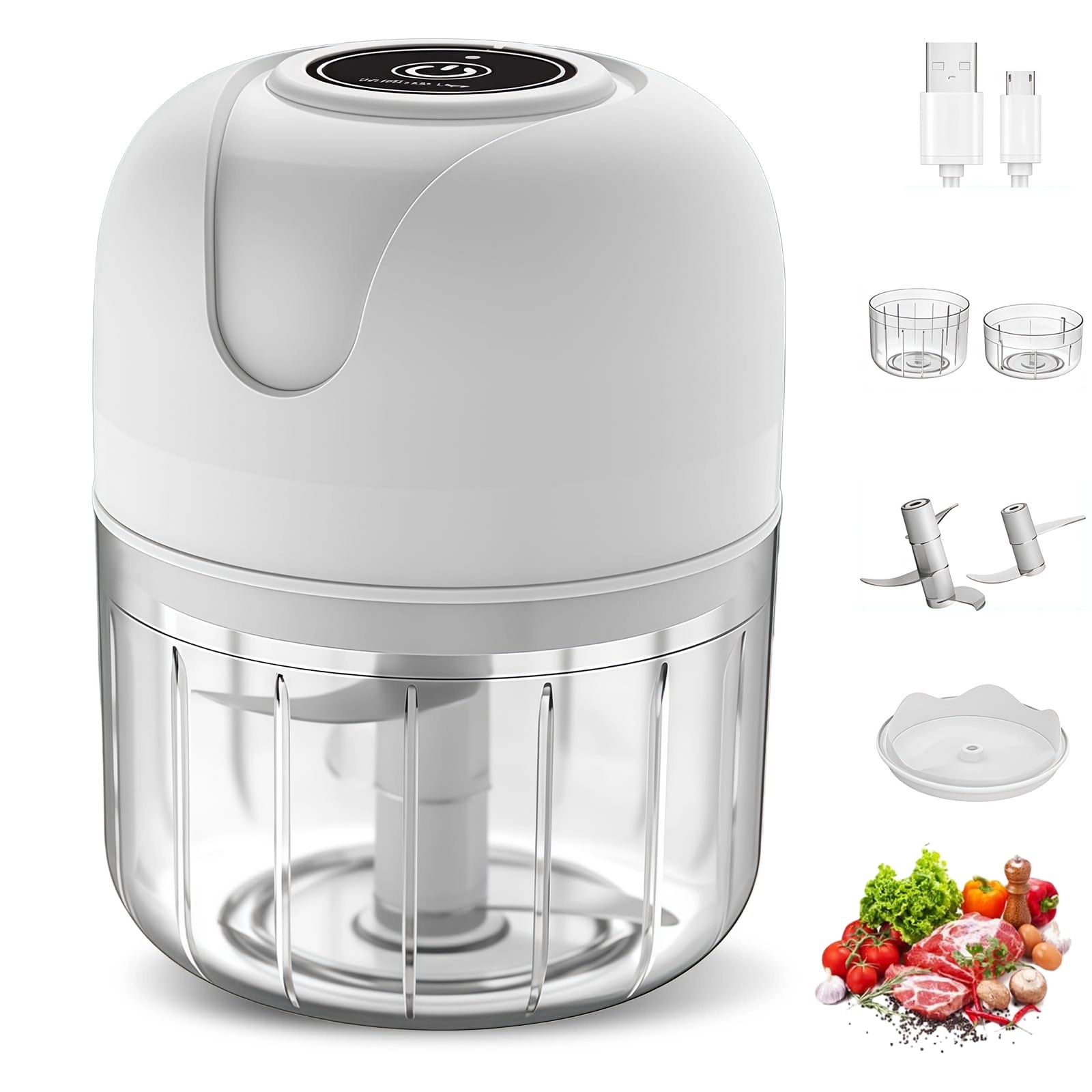 BAIFULAI Mini Rechargeable Multi Chopper - 100 ml 250 ml Battery Powered