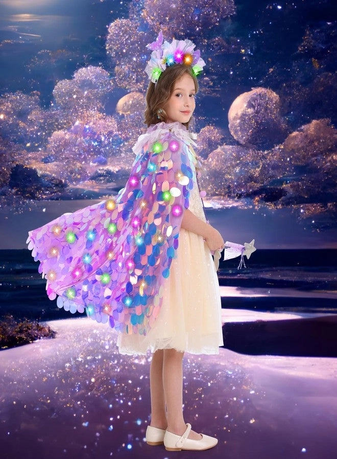 Princess Dress Up - Rainbow Mermaid 9 Pcs Little Girls 3-8 Years 8 Gift Set