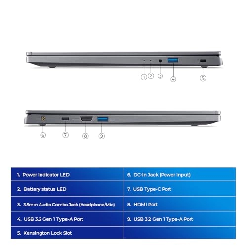 Aspire 15 A15-51M-56A1 - 15.6'' Core i5-120U 8GB DDR5 512GB SSD