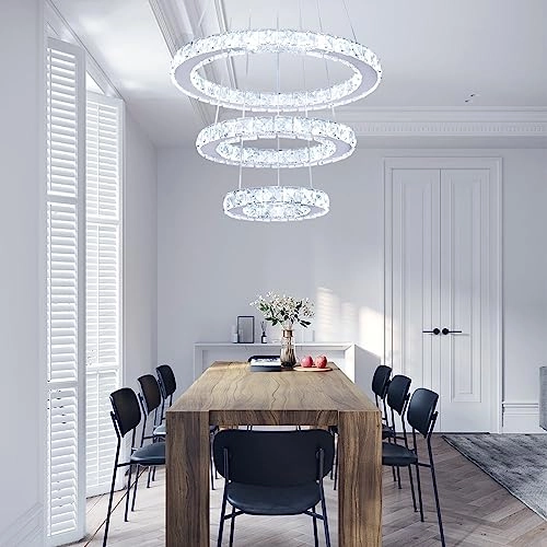 LED Chandeliers 3 rings - 3 colors(cool white/warm white/pure white) Non-dimmable