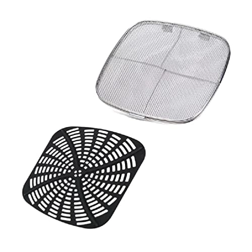 Air Fryer Pad - Stainless Steel+Silicone 1x + Splatter Shield