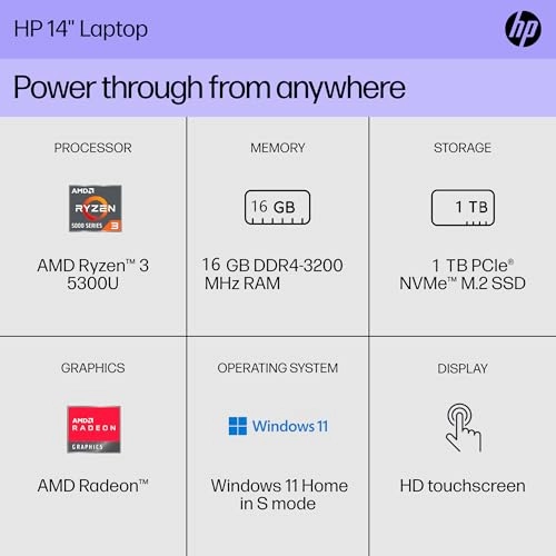 Essential Laptop TPN-Q242 - 14'' Ryzen 3 5300U 16GB DDR4 1TB SSD