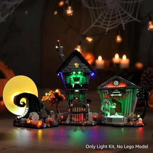 Tim Burton's The Nightmare Before Christmas LED Lighting Set (21351) - Continuous Light Kit Compatible with Lego Harry Potter