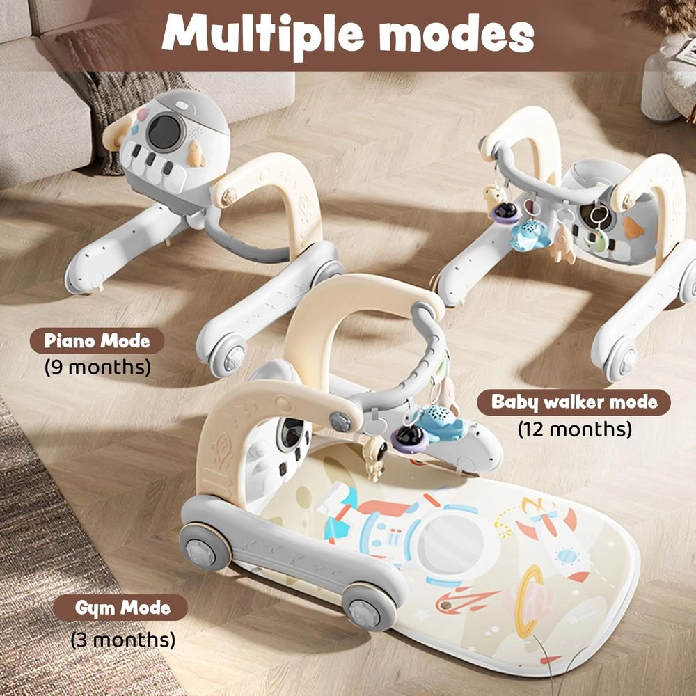 4-In-1 Baby Musical Activity Walker - Convertible Play Gym 0-36 months