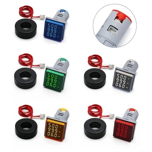 Voltage Ammeter Frequency Meter - 3 in 1 22mm