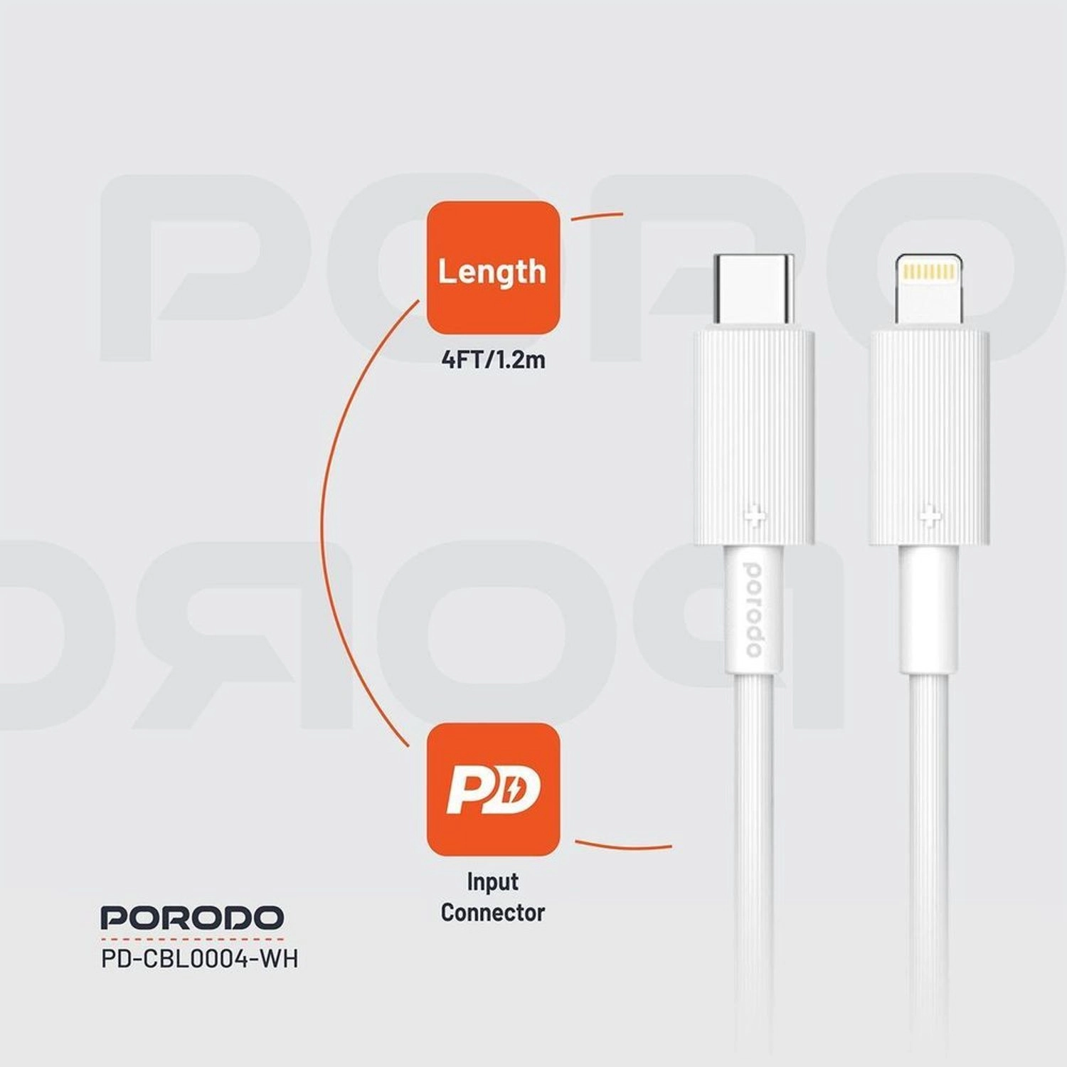 PD-CBL0004 USB-C to Lightning Cable 1.2m