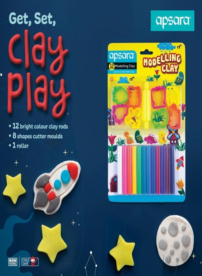 Non-Toxic Super Soft 12 Shades Modelling Clay
