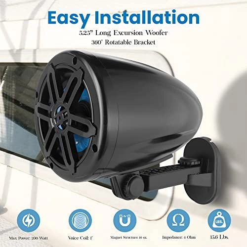 5.25” Waterproof Off-Road Speakers - 180 Watts