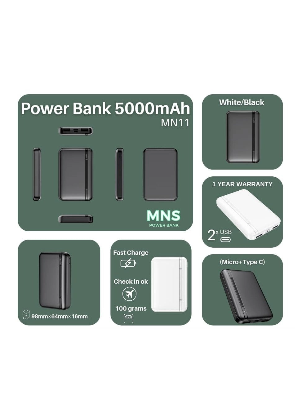 MN11 - 5000mAh 5V/2A