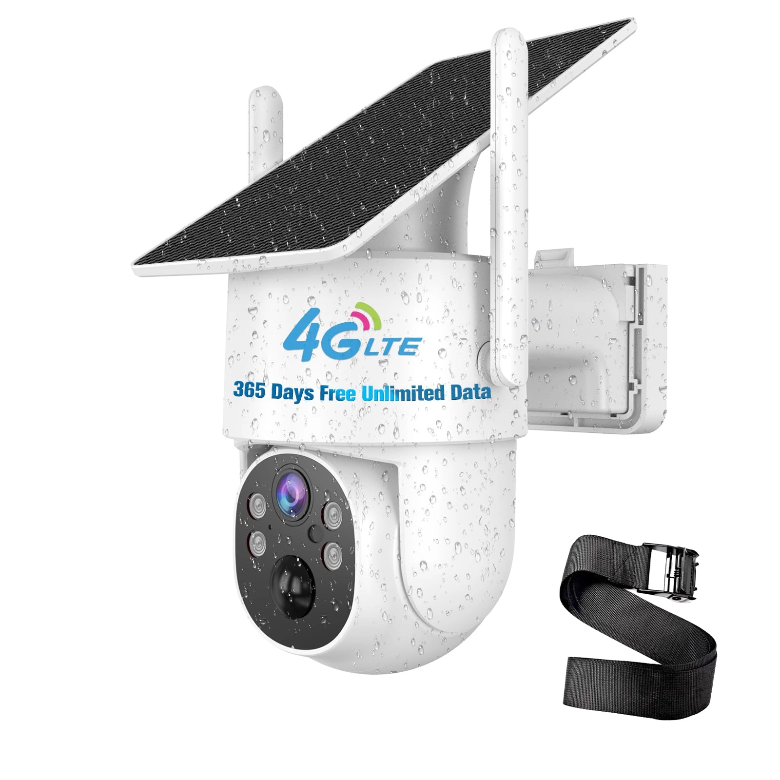 CUUKSHKN Dual Lens 4G LTE Cellular Security Camera 2k