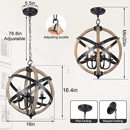 Farmhouse Chandelier - 76.8"