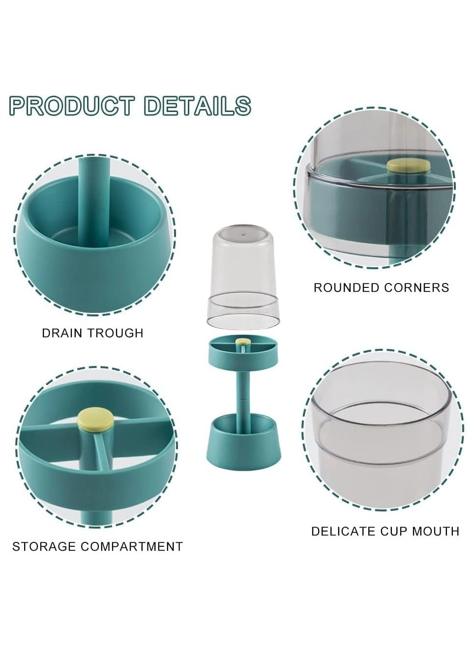 Toothbrush Toothpaste Holder - 3 Slots