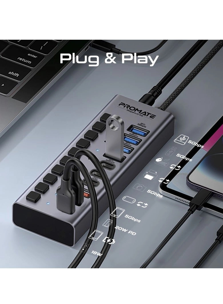 GegaHub-5G - 10 In 1 20W USB-C PD