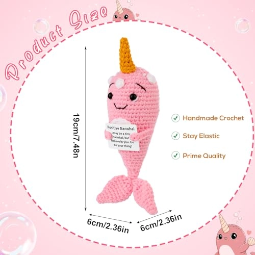 Narwhal Positive 19 cm Crochet
