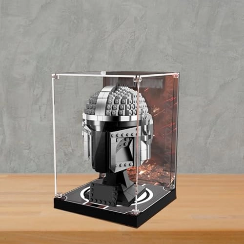 Display Case for Lego 75328 Helmet - Acrylic 19.2 x 19.2 x 26.3 cm