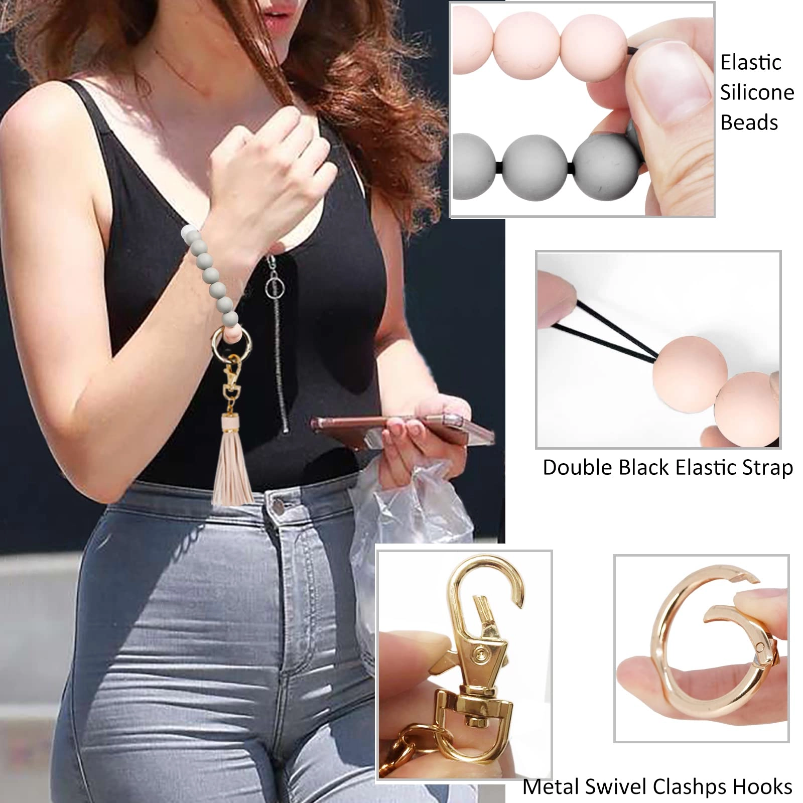 Silicone Key Ring Bracelet - Car