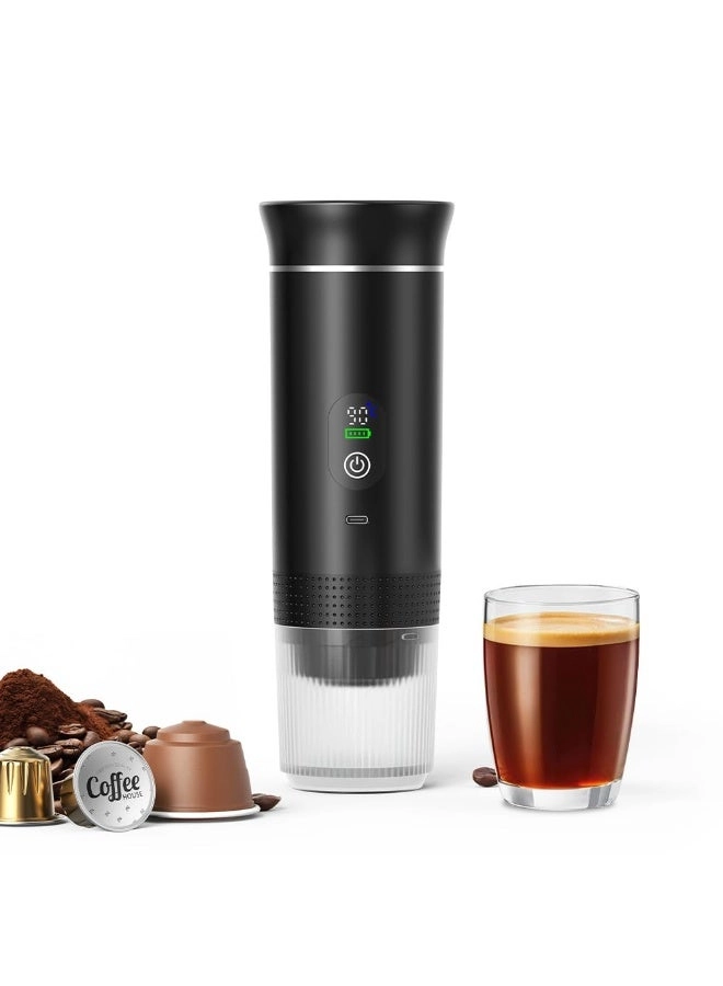 Portable coffee maker - 60 ml ground coffee and capsules