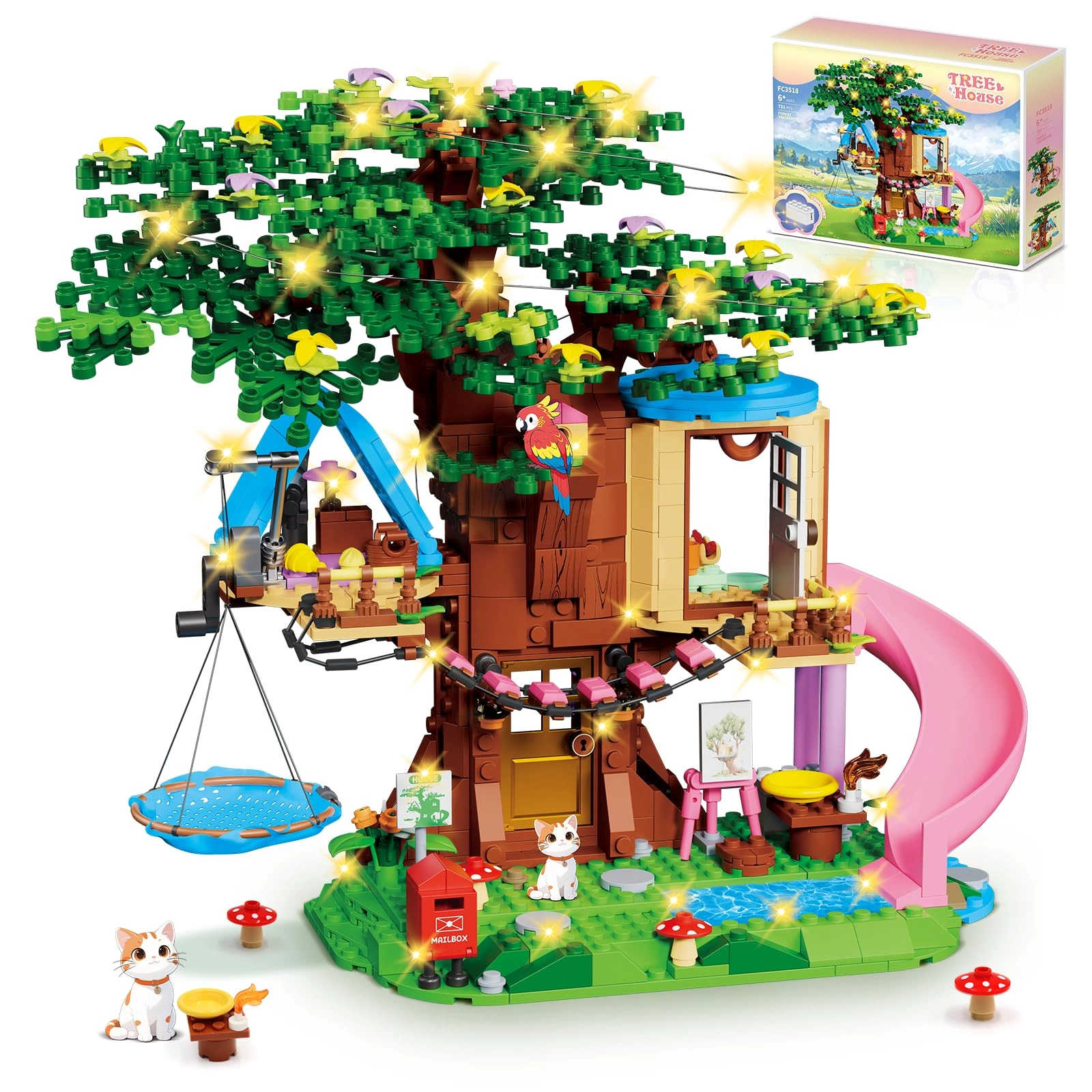 kiothdre Tree House Building Set - Forest Friends