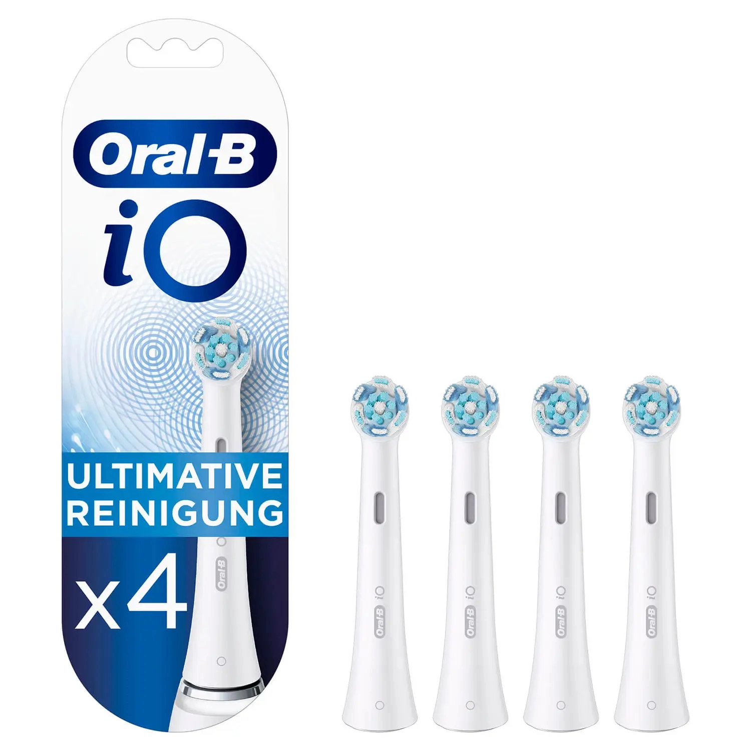 Oral-B iO Ultimate Clean Replacement Brush Head - 4 Count + iO Gum & Sensitive Replacement Brush Head - 1 Count White