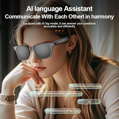 AI Smart Glasses - 140-Language Translation Bluetooth