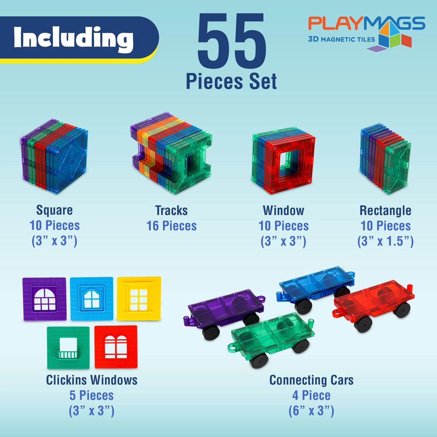 Magnetic Tiles Train Set