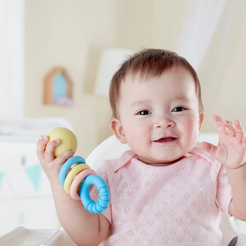 Rattling Rings Teether - rice-based material
