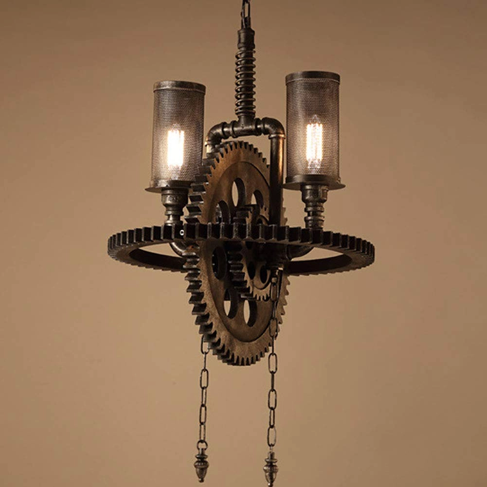 AYMAYA 2 Head E27 Loft Retro Industrial Style Chandelier