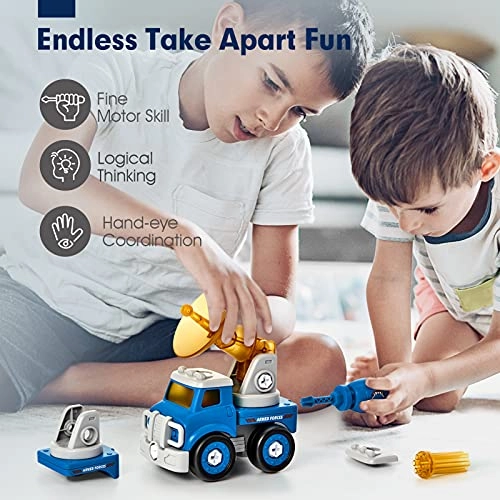 Building Take Apart Trucks - 5 in 1 Transform to Robot